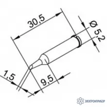102ADLF15 — усеченный цилиндр 1,5 мм (к i-Tool, i-Tool nano) фото 1