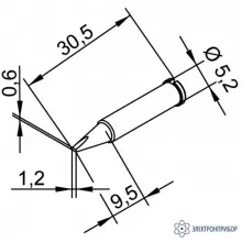 102CDLF12 — клин 1,2 мм (к i-Tool, i-Tool nano) фото 1