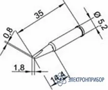 102CDLF18L — клин длинный 1,8 мм (к i-Tool, i-Tool nano) фото 1