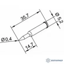102PDLF04L — конус длинный 0,4 мм (к i-Tool, i-Tool nano) фото 1