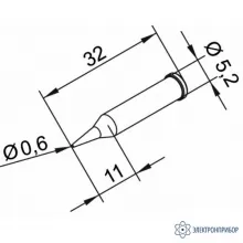 102PDLF06L — конус длинный 0,6 мм (к i-Tool, i-Tool nano) фото 1