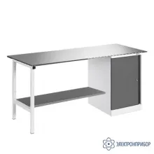 ВР-15+ТМБ-01/№4 — верстак, оснащенный тумбой ТМБ-01, тип столешницы №4 фото 1