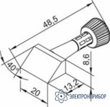 102CDLF200 — уникально массивное жало - усеченный брус 20 мм x 13,5 мм (к i-Tool) фото 1