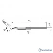 212ID — конус 0,6мм, изогнутое (к MicroTool) фото 1