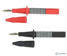 TEL-AL11-C4 — комплект из двух наконечников 4 мм подпружиненные (серые с красным и черным) фото 1