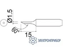 HAKKO 900M-T-1.5CF — паяльная сменная головка для паяльников HAKKO 907/907ESD фото 1