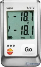 testo 175 T2 — 2х-канальный логгер данных температуры с внутренним сенсором и разъемом для внешнего зонда фото 1