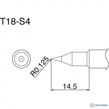 T18-S4 — паяльная сменная головка для паяльника HAKKO FX-8801ESD фото 1