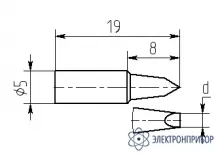 МG8-DA-01 — паяльная насадка 1,5 мм (двухсторонний срез, износостойкая) фото 1