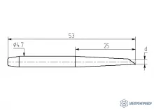 МP25-DB-02 — паяльная насадка 2,5 мм (односторонний срез, износостойкая) для паяльных станций PACE фото 1