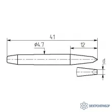 МP12-DА-01 — паяльная насадка 1,5 мм (двухсторонний срез, износостойкая) фото 1