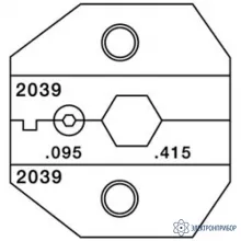 Paladin Tools PA2039 — матрица N и MS39012 типа RG8 RG11 RG213 RG216 для кримперов 1300/8000 фото 1
