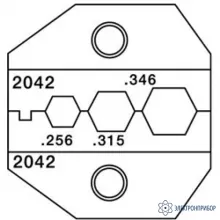 Paladin Tools PA2042 — матрица RG59 RG6 для кримперов 1300/8000 фото 1