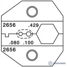 Paladin Tools PA2656 — матрица RG8 RG11 RG213 N-типа для кримперов 1300/8000 фото 1