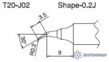 T20-J02 — паяльная сменная композитная головка для станций FX-838 фото 1