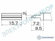 T12-1402 — паяльная сменная композитная головка для станций FX-950/ FX-951/FX-952/FM-203 фото 1