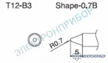 T12-B3 — паяльная сменная композитная головка для станций FX-950/ FX-951/FX-952/FM-203 фото 1