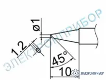 T12-BCF1Z — паяльная сменная композитная головка для станций FX-950/ FX-951/FX-952/FM-203 фото 1