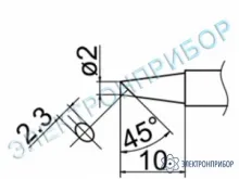 T12-BCF2Z — паяльная сменная композитная головка для станций FX-950/ FX-951/FX-952/FM-203 фото 1