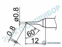 T12-C08 — паяльная сменная композитная головка для станций FX-950/ FX-951/FX-952/FM-203 фото 1