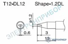 T12-DL12 — паяльная сменная композитная головка для станций FX-950/ FX-951/FX-952/FM-203 фото 1