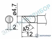 T12-KRZ — паяльная сменная композитная головка для станций FX-950/ FX-951/FX-952/FM-203 фото 1