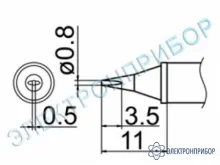 T12-WD08 — паяльная сменная композитная головка для станций FX-950/ FX-951/FX-952/FM-203 фото 1