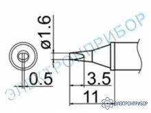 T12-WD16 — паяльная сменная композитная головка для станций FX-950/ FX-951/FX-952/FM-203 фото 1