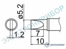 T12-WD52 — паяльная сменная композитная головка для станций FX-950/ FX-951/FX-952/FM-203 фото 1