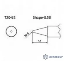 T20-B2 — паяльная сменная композитная головка для станций FX-838 фото 1