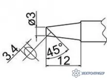 T20-BC3 — паяльная сменная композитная головка для станций FX-838 фото 1