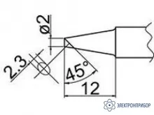 T20-BCF2 — паяльная сменная композитная головка для станций FX-838 фото 1