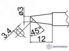 T20-BCF3 — паяльная сменная композитная головка для станций FX-838 фото 1