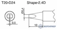 T20-D24 — паяльная сменная композитная головка для станций FX-838 фото 1