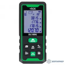 RGK DL100G — лазерный дальномер с угломером (зеленый луч) фото 1
