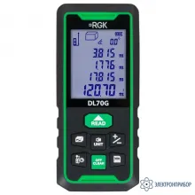 RGK DL70G — лазерный дальномер с угломером (зеленый луч) фото 1