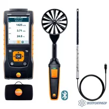 testo 440 (0563 4406) — комплект для вентиляции №1 с Bluetooth крыльчаткой 100 мм 0635 9431, зондом с обогреваемой струной 0635 1032 и кейсом 0516 4401 фото 1