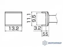 T12-1005 — паяльная сменная композитная головка для станций FX-950/ FX-951/FX-952/FM-203 фото 1