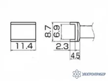 T12-1006 — паяльная сменная композитная головка для станций FX-950/ FX-951/FX-952/FM-203 фото 1