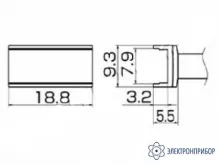 T12-1007 — паяльная сменная композитная головка для станций FX-950/ FX-951/FX-952/FM-203 фото 1