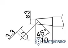 T12-BC3 — паяльная сменная композитная головка для станций FX-950/ FX-951/FX-952/FM-203 фото 1