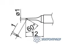 T12-C1 — паяльная сменная композитная головка для станций FX-950/ FX-951/FX-952/FM-203 фото 1