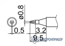 T12-D08 — паяльная сменная композитная головка для станций FX-950/ FX-951/FX-952/FM-203 фото 1