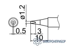 T12-D12 — паяльная сменная композитная головка для станций FX-950/ FX-951/FX-952/FM-203 фото 1