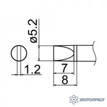 T12-D52 — паяльная сменная композитная головка для станций FX-950/ FX-951/FX-952/FM-203 фото 1