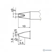 T20-1610 — наконечник для станций FX-838 фото 1