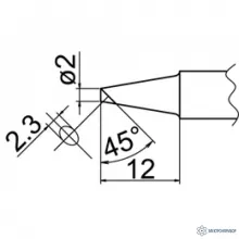 T20-BC2 — паяльная сменная композитная головка для станций FX-838 фото 1