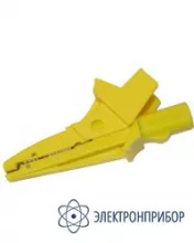WAKROYE20K02 — зажим "крокодил" изолированный жёлтый K02 фото 1