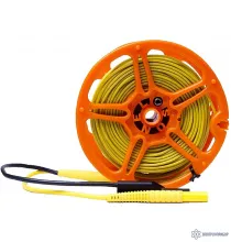 WAPRZ050YEBBSZЕ — провод измерительный 50м на катушке экранированный с разъёмами "банан" жёлтый фото 1