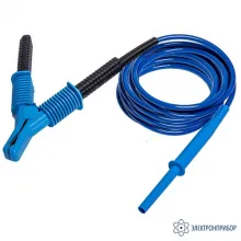 WAPRZ1X8BUKRO15KV — провод измерительный 1,8м с разъемом "банан" и зажимом "крокодил" 15кВ голубой фото 1